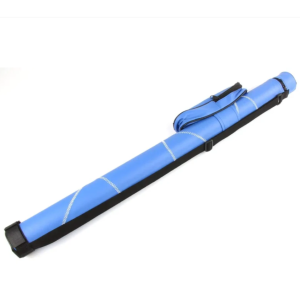 Blue tubular two-piece snooker and pool cue case