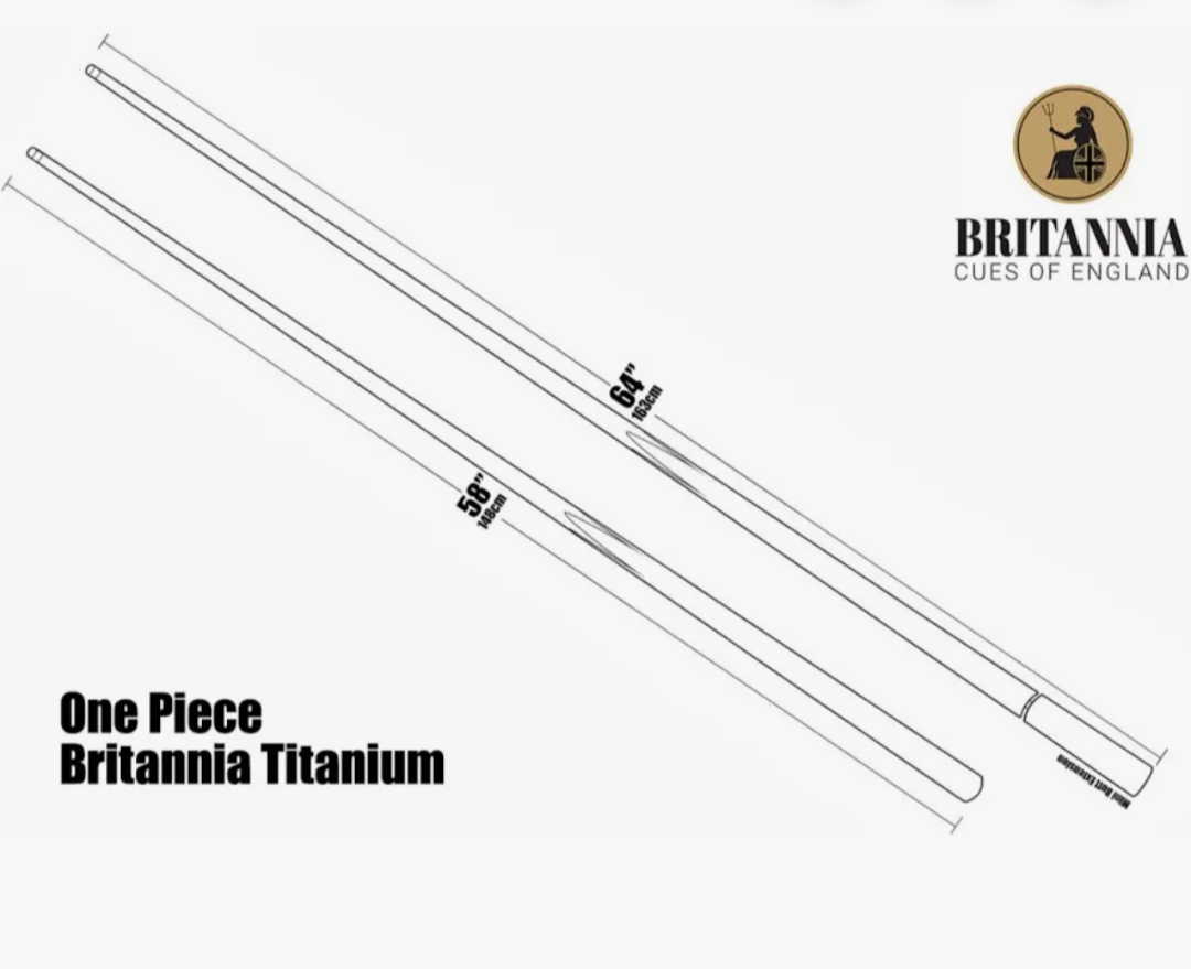 Britannia Titanium Polaris one-piece snooker cue