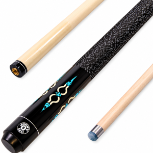 Blue Jonny 8 Ball Geometric two piece pool cue